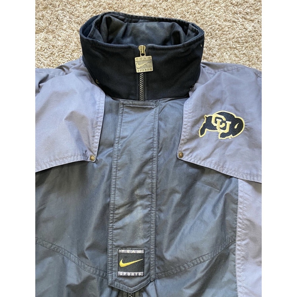 Vintage 90's Team Nike Colorado Buffaloes University Puffer Jacket Men's MEDIUM - Picture 2 of 12